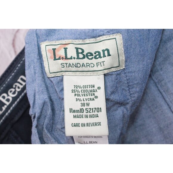 LL Bean Comfort Stretch Chino 8" Inseam Shorts Navy Blue Size 38 W - Picture 7 of 10